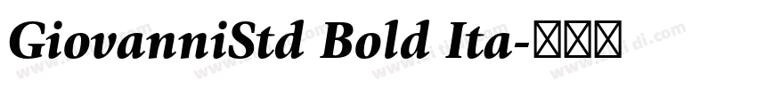 GiovanniStd Bold Ita字体转换